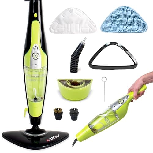 H2O HD 3-in-1 Steam Mop & Handheld Steam Cleaner – Carpet Cleaner, Grout Tools, Chemical-Free, Lightweight & Compact, 1500W, 450ml Tank, Variable Settings