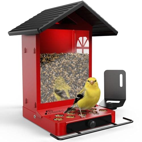Richbird All-Metal Bird Feeder, Wall & Pole Mountable, 2.4L Large Capacity, Heavy-Duty Chew-Proof & Weather-Resistant Design, Easy to Clean & Fill, Attracts Wild Birds for Backyard & Garden