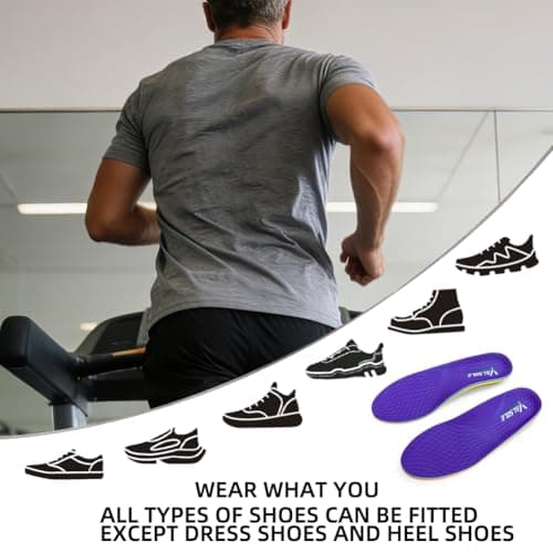 VALSOLE Heavy Duty Support Pain Relief Orthotics - 220+ lbs Plantar Fasciitis High Arch Support Insoles for Men Women, Flat Feet Insert, Work Boot Shoe Insole, Absorb Shock with Every Step 5