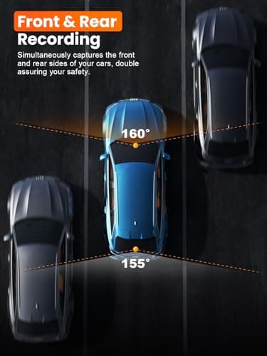 Affver 4K Dash Cam Front and Rear, Built-in 5G WiFi GPS, 64GB Card Included, 3.59'' IPS Screen Dash Camera for Cars, Dual Dashcam with G-Sensor, Loop Recording, WDR, Night Vision, 24H Parking Monitor 9