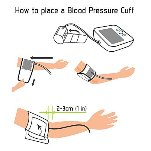Paramed Blood Pressure Monitor - Bp Machine - Automatic Upper Arm Blood Pressure Cuff 8.7-16.5 inches - Large LCD Display 120 Sets Memory - Device Bag & Batteries Included 9