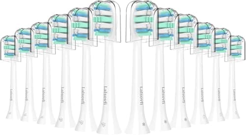Lalsovfi Toothbrush Replacement Heads Compatible with Philips Sonicare and More Click-on Handles 12 Pack 7