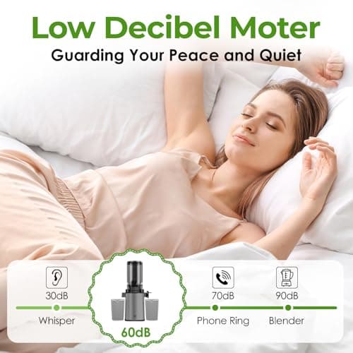 Masticating Juicer Machines, 5.8" Inch Feeding Chute Supports Whole Fruits and Vegetables，350W Slow Cold Press Juicer，Easy to Clean 7