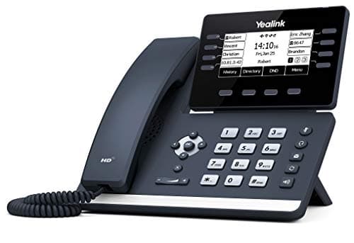 Yealink T53 IP Phone, 12 VoIP Accounts. 3.7-Inch Graphical Display. USB 2.0, Dual-Port Gigabit Ethernet, 802.3af PoE, Power Adapter Not Included (SIP-T53)