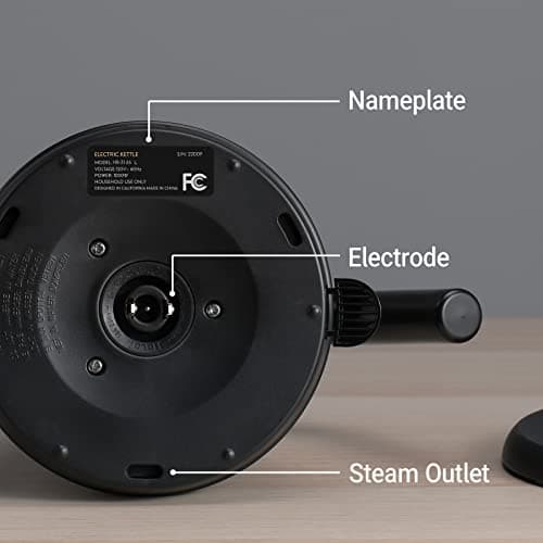 Mecity Electric Kettle Gooseneck Water Kettle Stainless Steel Tea Kettle Water Boiler Fast Heating, Auto Shut Off, 27 fl oz, 1000W, Matte Black 7