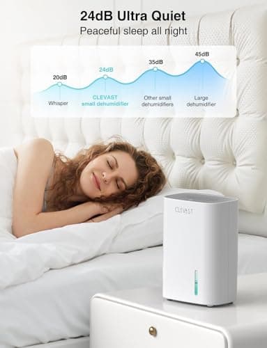 CLEVAST Dehumidifier for Home Mini Quiet Dehumidifiers for Bedroom, Portable Air Dehumidifier for Bathroom 5