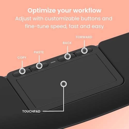 Contour Touch: Wireless Bluetooth Ergonomic Touchpad for Windows 10 & 11, Multi Touch & High Precision Glass Trackpad, Click Anywhere, 4 Programmable Shortcut Keys, Full Size Wrist Rest 7