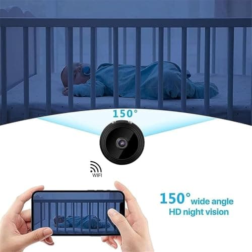 Orbicam - Orbicam Magnetic Mini Security Camera, Orbicam Magnetic Mini Security Camera Outdoor, Orbicam Magnetic Mini Security Camera Wireless Indoor-Black||8pcs 5