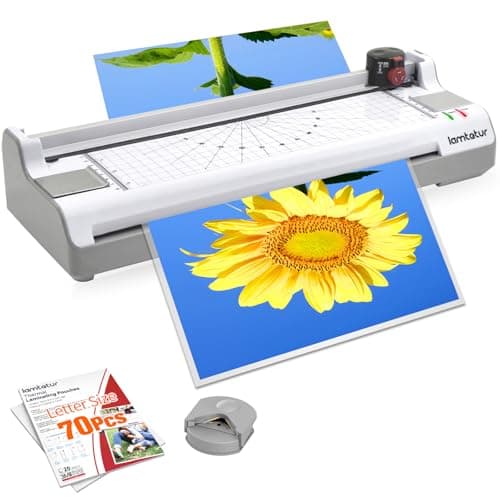Laminator Machine 11X17 with 70Letter Size Laminating Sheets for A3/A4,13Inch Wide Thermal Hot&Cold 2Roller Lamination Laminated 3-5mil for Office Home School Teacher,with Paper Cutter,Corner Rounder