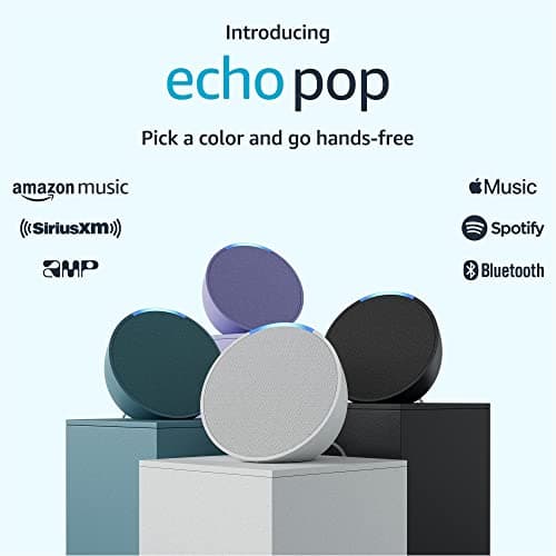 Amazon Echo Pop (newest model), Our smallest speaker, Designed for Alexa+, Fits in any room, Glacier White 9