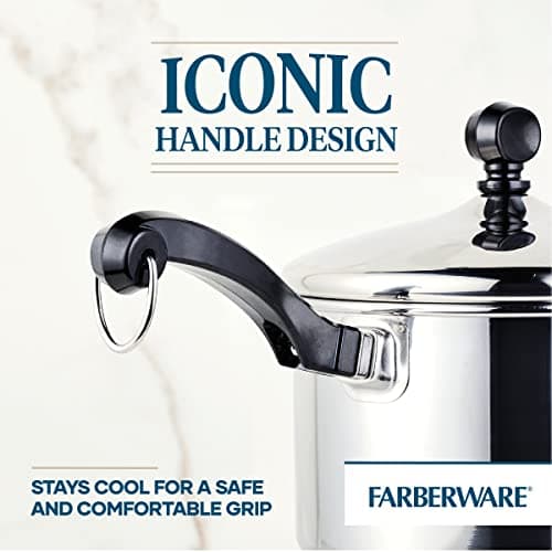 Farberware Classic Stainless Steel 2-Quart Mirror Satin Covered Saucepan, Silver 5