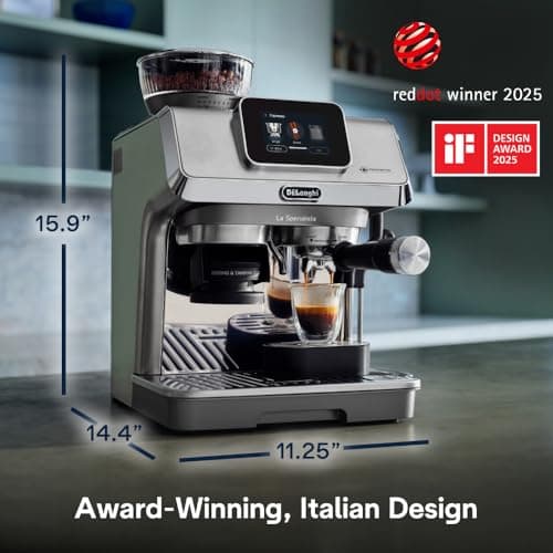De'Longhi La Specialista Touch Espresso Machine with Grinder & Milk Frother – Cold Brew & Iced Coffee Maker, Burr Grinder, 10 Drink Presets, Compact Bean to Cup, Award-Winning Italian Design 7