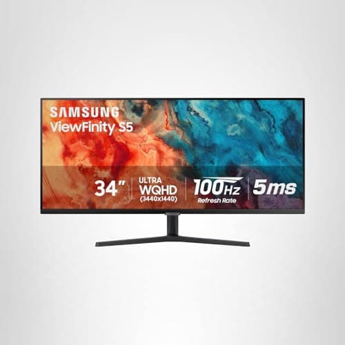 Samsung 34" ViewFinity S50GC Series Ultrawide QHD Monitor, 100Hz, 5ms, HDR10, AMD FreeSync, Ultrawide Screen, Eye Care, Thin Bezels, PIP, PBP, LS34C50DGANXZA, 2023, Black 10