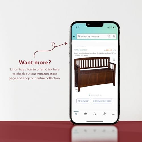 Linon Frankie Natural Wood Washed Storage Bench 15