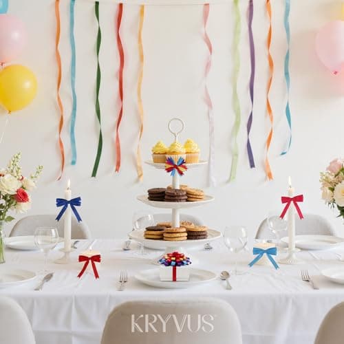 Kryvus Rainbow Satin Ribbon Set, 10 Colors, 3/8 Inch x 6 Yard Each, 60 Yards Total, Double Faced Colorful Ribbon for Crafts, Gift Wrapping, Hair Bows, Wedding and Party Decorations, DIY Projects 7