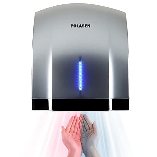 POLASEN Hand Dryer Commercial and Home Bathroom - High Speed Electric Hand Dryer, Quiet 15s Fast Dry, Wall Mounted Plug-in Automatic Dryer, CE Certified Portable ABS