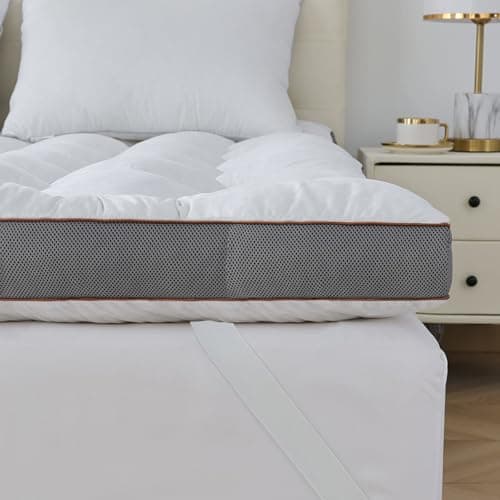 WhatsBedding Memory Foam Mattress Topper Twin XL Size for Pressure Relief, Extra Soft and Breathable Pillow Top Mattress Topper with 3D air mesh, Fluffy Shredded Memory Foam Filled，75 * 39 * 4in