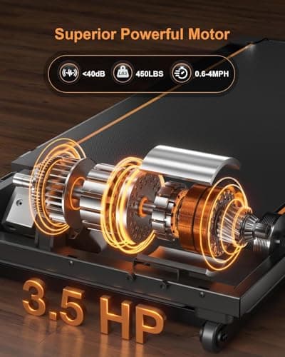 Walking Pad Treadmill with 15% Auto Incline 12-Level, Under Desk Treadmill for Home 450 lbs Capacity, Walking Pad with Incline, RGB UI Screen, Bluetooth Speaker & APP, 3.5HP Quiet Desk Treadmills 7