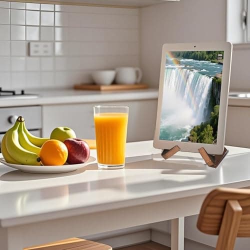 Cookbook Stand for Kitchen Counter Holds 600-Page Books | Elegant Rustic Wooden Cook Book Stands for Display of Recipes & Tablets | Adjustable & Detachable Cookbook Holder Stand for Home Chefs 6