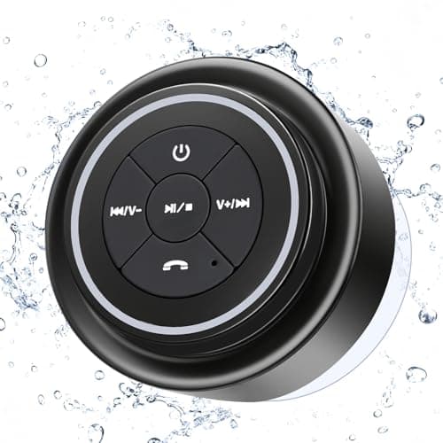 Razobws Bluetooth Shower Speaker, Portable Bluetooth Speakers, IP67 Waterproof Speaker with Suction Cup, Floating, Crystal Sound, Ideal for Outdoor Beach Pool, Great Gifts