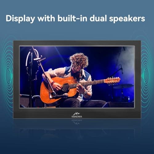 Kenowa Portable Monitor 11.6 Inch, HD Screen 1366x768P Small HDMI Monitor with Dual USB C/HDMI External Display for Laptop PC Phone Mac PS4/5 Xbox 7