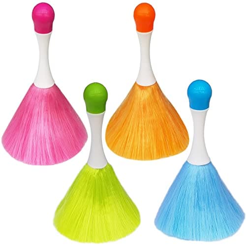 4 Pack Hand Grips Microfiber Washable Duster, Electrostatic Feather Duster Brush, Cleaning Supplies for Book, Screen, Sofa, Car, Furniture, Photo Frames