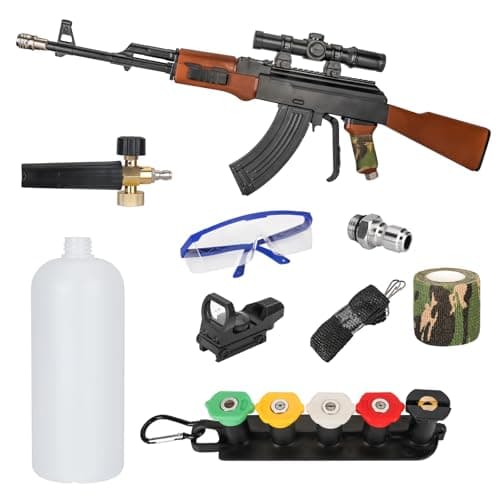 AK High Pressure Washer, with 3/8-Inch Quick Connect PlugAutomotive Cleaning Tool, High Pressure Washer, Compatible with Foam gu for Car, Motorcycle, Yard Cleaning (High Pressure Water Gu Only)