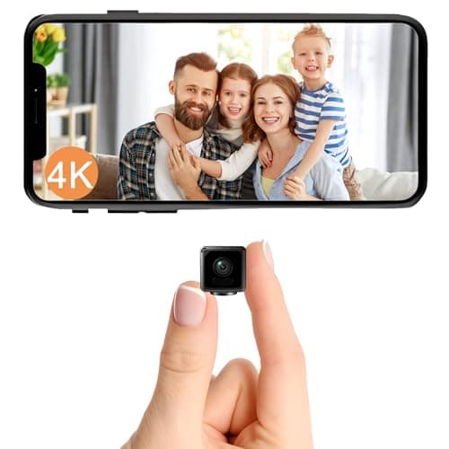Terura Mini Camera, 4K WiFi Wireless Camera Micro Portable Nanny Cam with Motion Detection, Cloud & SD Storage, Night Vision, Smart HD Tiny Security Cameras for Home Pet Baby Office Indoor Outdoor