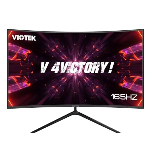Viotek GNV27CB 165hz 27-Inch Curved Gaming Monitor | 1920x1080p w/ 3,000:1 Contrast | FreeSync | 1x DP, 1x HDMI, Speakers | VESA | 3 Years Zero Dead Pixels 8
