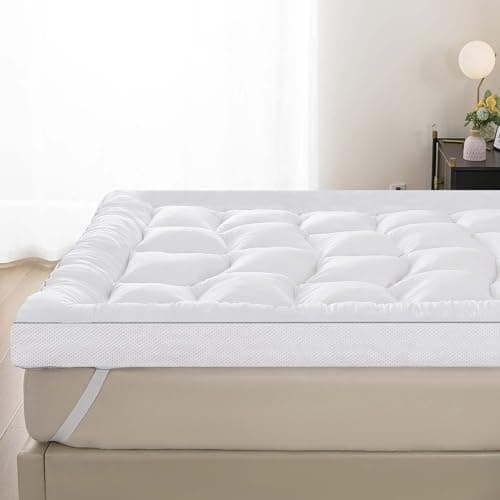 SHOUREN Memory Foam Mattress Topper Full, Extra Soft Pillow Top Bed Topper for Back Pain Relief, Fluffy Shredded Memory Foam Filling with Down Alternative Cover, 54x75