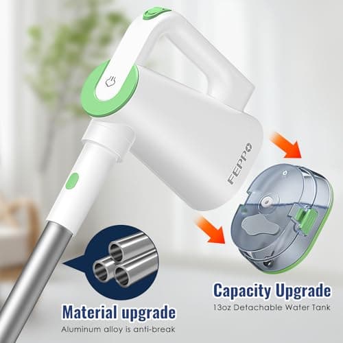FEPPO Steam Mop with Detachable Handheld Steam Cleaner for Home and Floor Cleaning, 10-in-1 Multi-purpose Attachments & 2 Pads, Powerful Steamer for Floors, Hardwood, Tiles,Grout,Windows,Kitchen,Bath 5