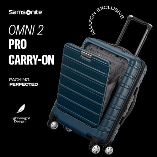 Samsonite Omni 2 Pro Hardside Expandable Luggage with Spinner Wheels, Pro Carry-on, MIDNIGHT BLACK 2