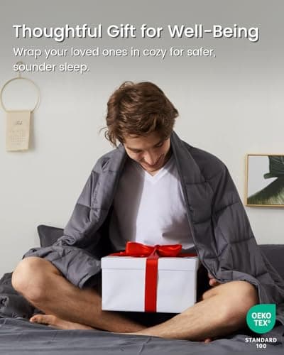 ZonLi Cooling Weighted Blanket (60"x80", 15lbs, Grey) Queen Size Bamboo-Derived Rayon Weighted Blanket for Adults, High Breathability Heavy Blanket, Soft Material with Premium Glass Beads 7