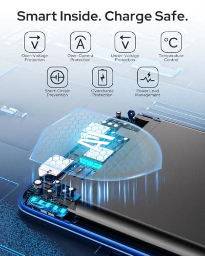 for Magsafe Portable Charger Power Bank,5000mAh Wireless Magnetic Power Bank with USB C Charging,Travel Essential for Magsafe Battery Pack Compatible with iPhone 17/16/15/14/13/12 Series,Navy Blue 6