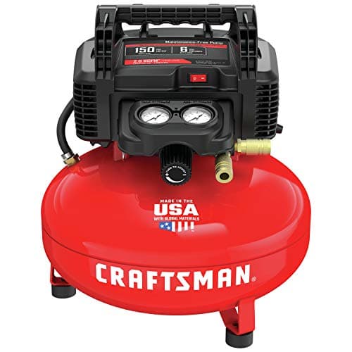 CRAFTSMAN Air Compressor, 6 Gallon, Pancake, Oil-Free with 13 Piece Accessory Kit (CMEC6150K) 7