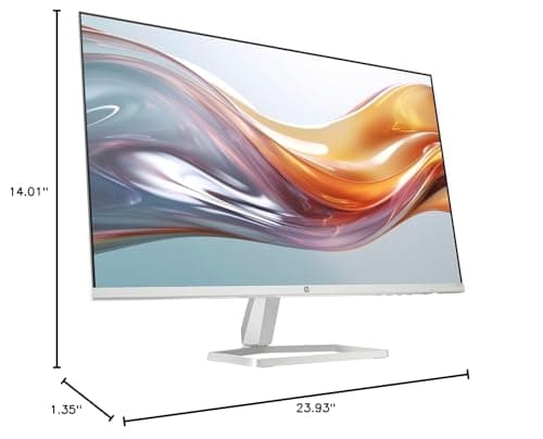 HP 527sw Monitor (Replaces Model m27fw) with 75Hz IPS, 27 Inch FHD, Anti-Glare, Flicker-Free, 300 Nits Display, Adjustable Tilt, 1 VGA, 2 HDMI, 99% sRGB Color (2026 Model) with Dockztorm Hub 6