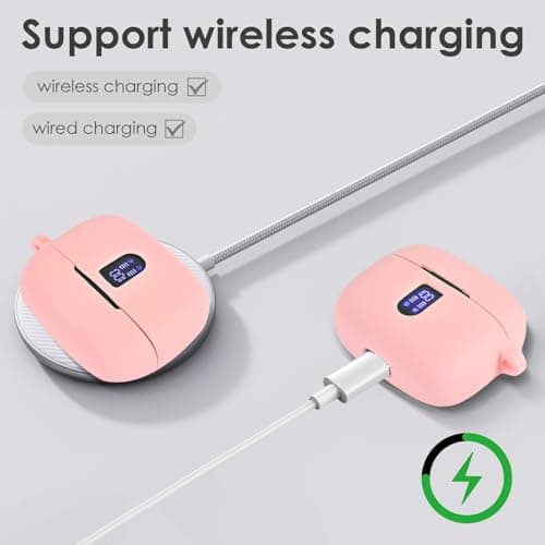 Claiol Premium Silicone Case for TAGRY X08 Wireless Earbuds with Carabiner. (Pink) 6