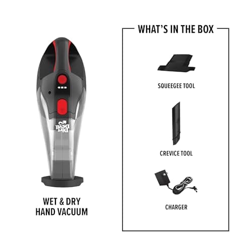 Dirt Devil 16V Cordless Handheld Vacuum Cleaner, Powerful Suction, Lightweight, Hand Vac for Wet and Dry Pickups, Includes Crevice Tool and Rechargeable Battery, Portable Vacuum Cleaner 8