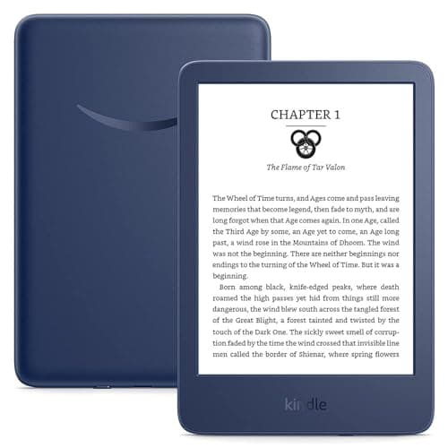 International Version - Kindle – The lightest and most compact Kindle, now with a 6” 300 ppi high-resolution display, and 2x the storage – Denim