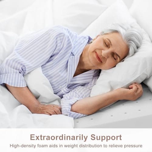 Firm Mattress Topper Twin XL Size, 3 Inch Bed Topper for Twin XL Size Bed, Mattress Pad for Body Support & Pressure Relief, Ventilated Design, CertiPUR-US Certified 5