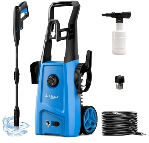 Electric Pressure Washer Power Washer Electric Powered Power Wash Power Washers with Adjustable Nozzle, Pressure Cleaning Machine with Foam Cannon for Cars, Fences, Driveways, Patios, Home Cleaning