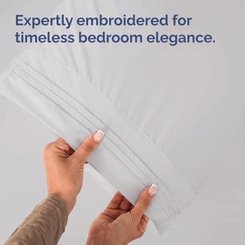 Queen Pillow Cases Set of 2 - Ultra Soft Hotel Quality Pillowcase Covers - Comfy, Cozy & Wrinkle Free - Shrinkage and Fade Resistant - Machine Washable Pillow Protectors - 2 Piece Set - French Grey 6