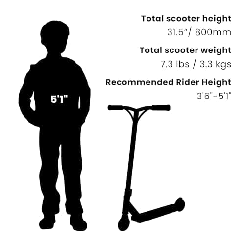 Pro Scooters for Kids 8 +, Teens and Adults | Two Different Scooter Heights 31.5” and 36.6”to Choose from | Rainbow 7