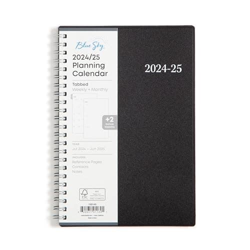 Blue Sky 2024-2025 Academic Year Weekly and Monthly Planner, 5" x 8", Flexible Cover, Wirebound, Enterprise (150145)
