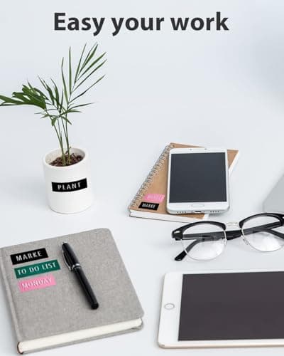 Zodzi Embossing Label Maker Machine with Tapes, Embosser Handheld Label Machine, Vintage Label Maker Embossed Labeler with 3 Rolls Emboss Tapes for Home DIY Crafting - Black 7