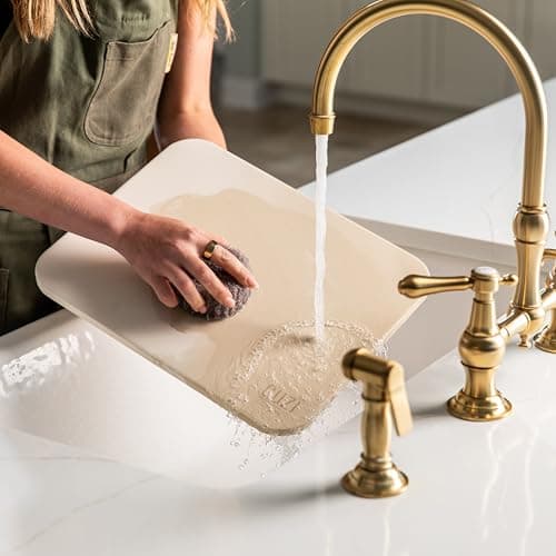 Cuzi Gourmet 3-Piece Pizza Stone Set - 15x12" Thermal Shock Resistant Cordierite Pizza Stone, 15x12" Natural Wood Pizza Peel & Pizza Cutter - Pizza Stone for Grill and Oven 7