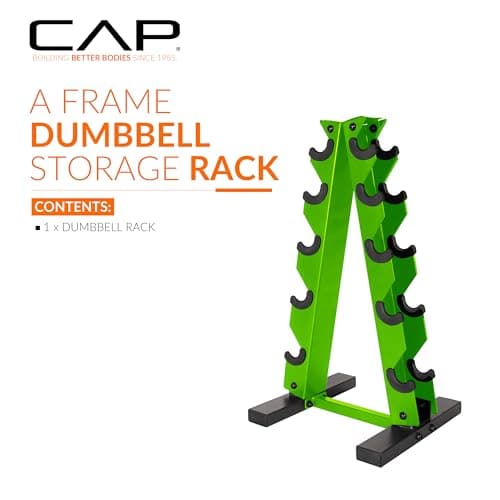 CAP A-Frame Dumbbell Hand Weight Vertical Storage Rack - Green 2