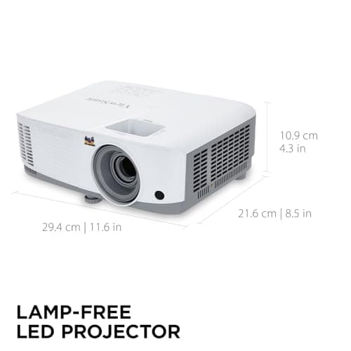 ViewSonic PA504W 4000 Lumens WXGA High Brightness Projector with Vertical Keystone, HDMI 1.4, USB 2.0 Type A, and VGA Inputs for Home and Office 7