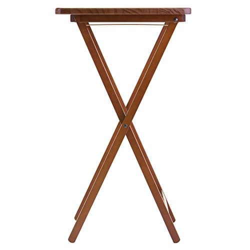 Winsome Alex Set of 4 Foldable Snack Tables with Storage Rack, Easy to Store Portable Fold Up Table Set for Kitchen, Living Room TV Dining, Crafts, Puzzles, Work From Home 9