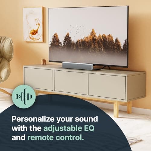 Majority 15 Inch White Soundbar for TV, Bluetooth Sound Bar 50 Watts, Home Audio Speaker, Small PC Soundbar Speaker | AUX, RCA, Optical, USB | Gaming, Music, Movies | Bowfell 5